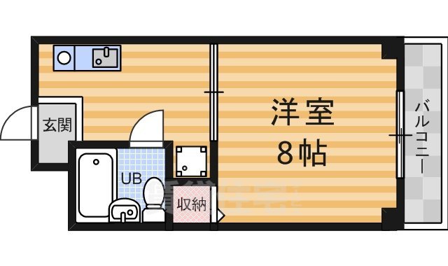 大津市唐崎のマンションの間取り