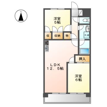 名古屋市昭和区駒方町のマンションの間取り