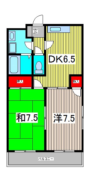 セントポール川口の間取り