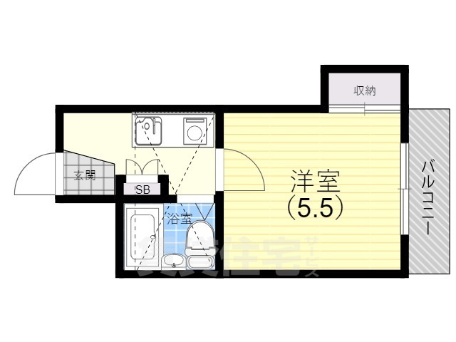 板宿第2マンションの間取り