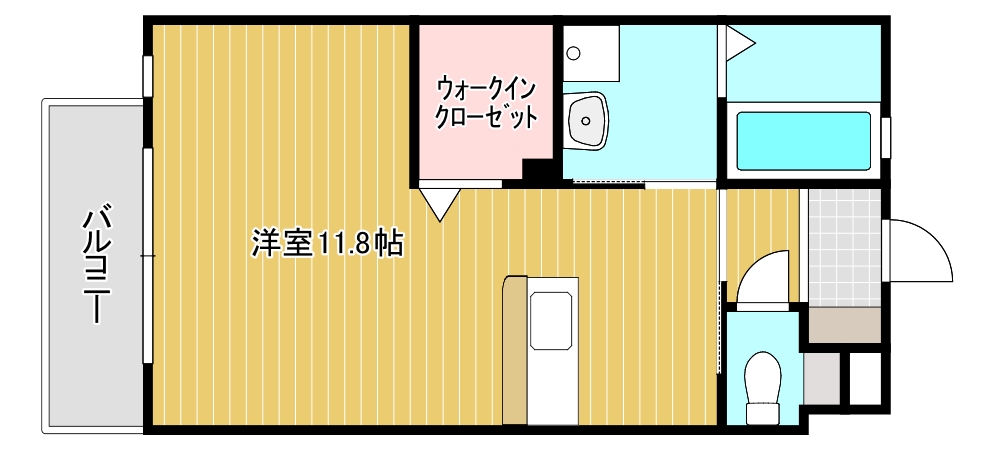 北九州市小倉南区北方のマンションの間取り