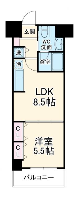 名古屋市瑞穂区堀田通のマンションの間取り