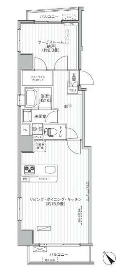 ベルテンポ赤坂の間取り