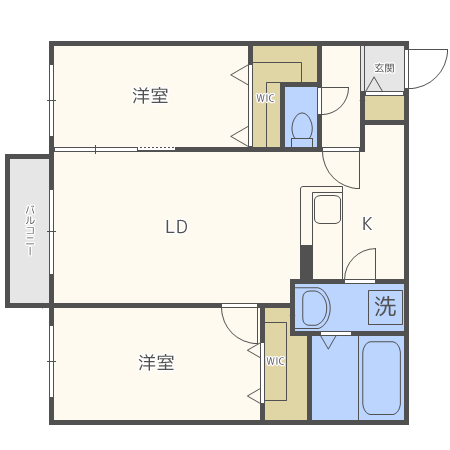 【札幌市豊平区福住一条のマンションの間取り】