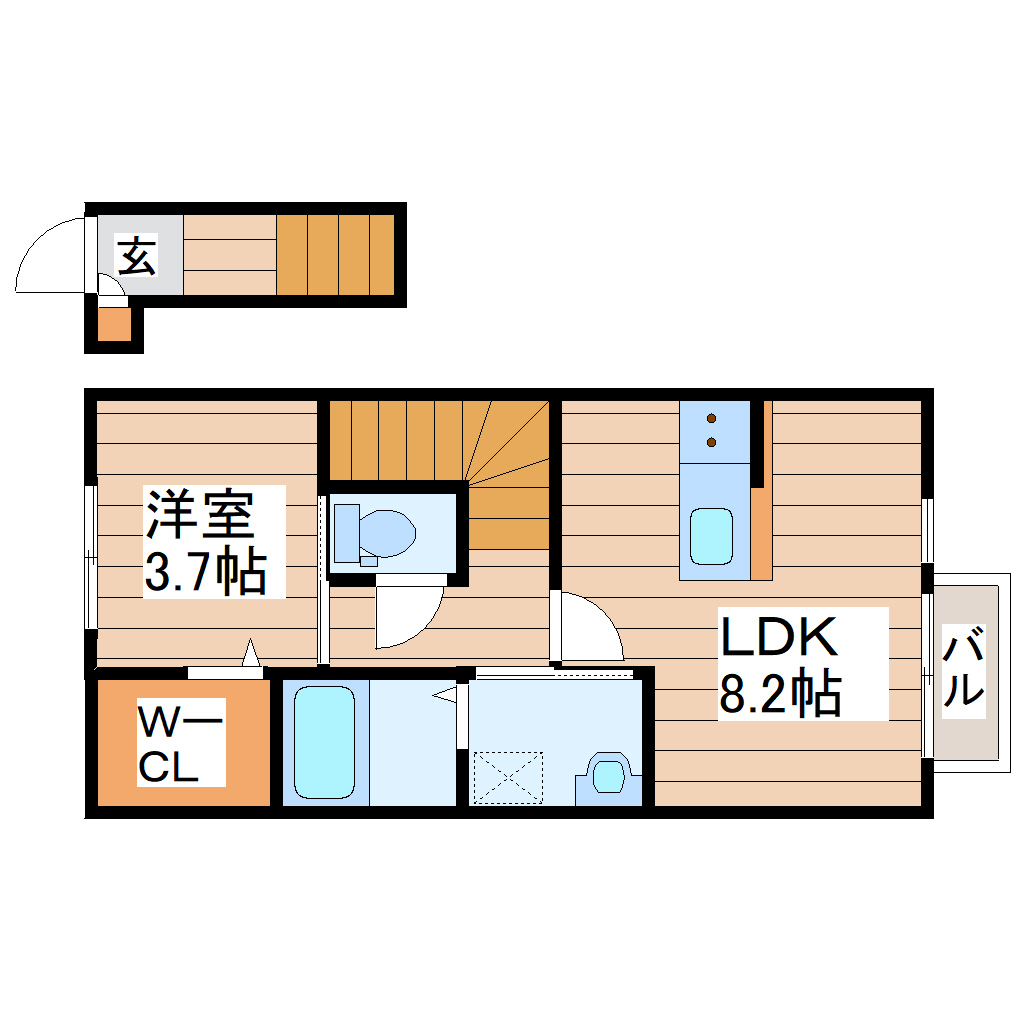 フルールAの間取り