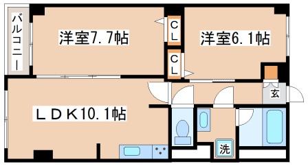 リアルテ霞ヶ丘の間取り