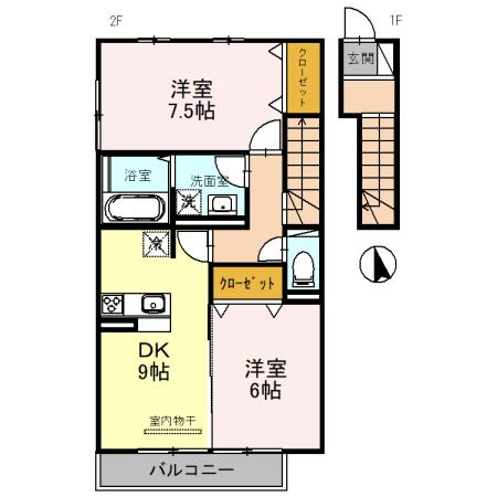 ヴェルコート　B棟の間取り