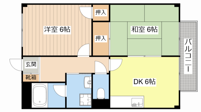 彦根市川瀬馬場町のアパートの間取り