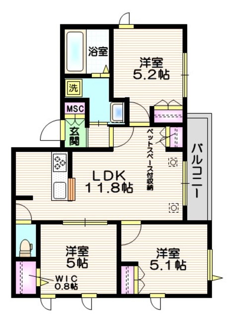 文京区目白台のマンションの間取り