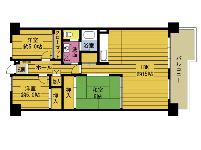 シーサイド上人２　４０３号の間取り