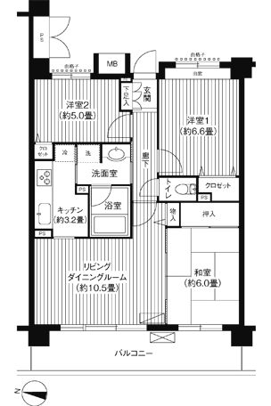 ＫＳ桜川の間取り