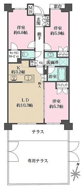 杉並区荻窪のマンションの間取り