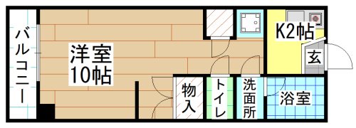 北九州市八幡西区穴生のアパートの間取り