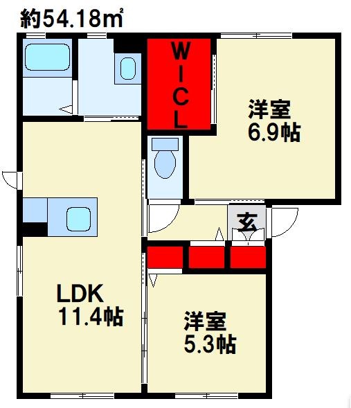 フォレスタM　ドゥーエの間取り