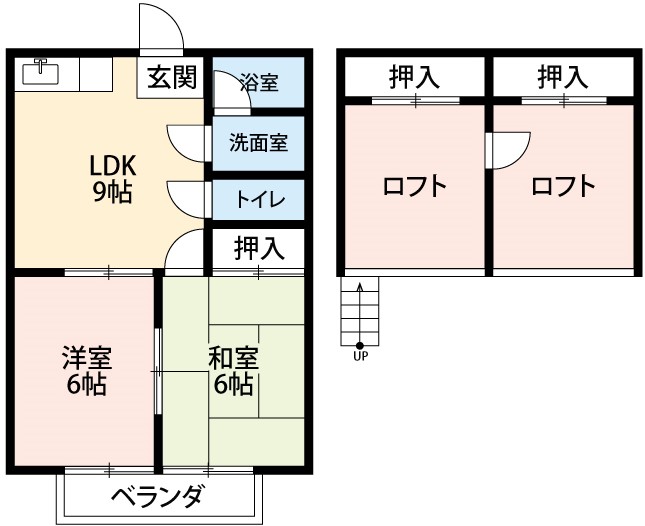 コーポラスノベルティＢ棟の間取り