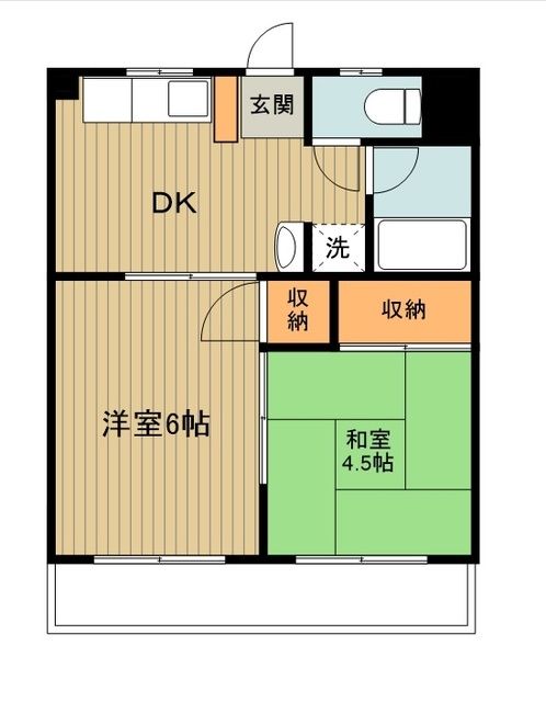 坂戸市末広町のマンションの間取り