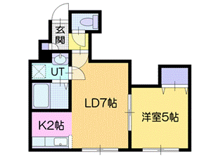 札幌市厚別区厚別西三条のアパートの間取り