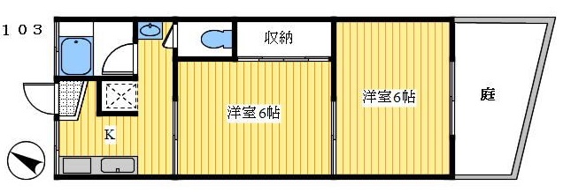 長谷ハイツの間取り