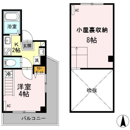 京都府京都市山科区椥辻平田町（マンション）の賃貸物件の間取り