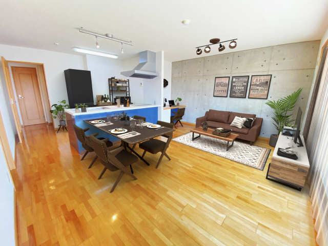 居室・リビング　画像内の家具家電はCG加工しており物件に付帯されません