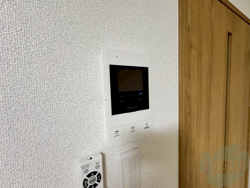 セキュリティ　インターホンです。オートロック付きで安心のマンションです。