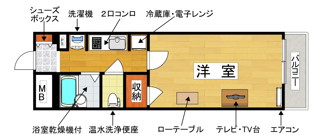 ＪＲ大阪環状線 寺田町駅 徒歩4分 3階建 築16年の間取り写真