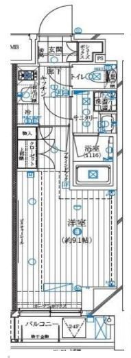 レガリス月島ベイサイドコートの間取り写真