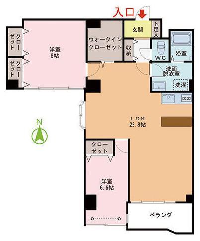 パルティール成和の間取り写真