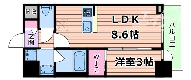 地下鉄御堂筋線 江坂駅 徒歩7分 15階建 築3年の間取り写真