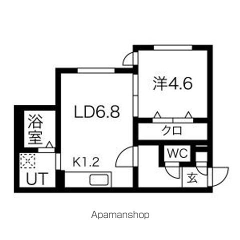 ＪＲ千歳線 新札幌駅 徒歩7分 4階建 築4年の間取り写真