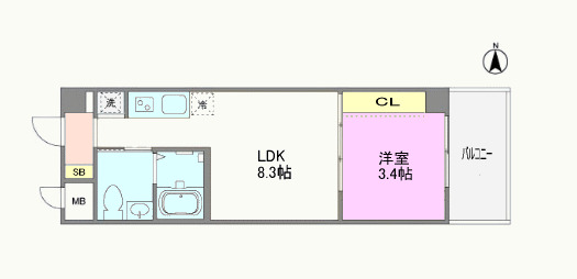 東武東上線 志木駅 徒歩20分 7階建 築32年の間取り写真