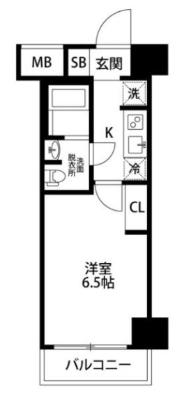 横浜市西区平沼のマンションの間取り