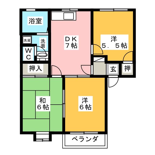 トルースヒルズＩＴＭ　Ｊ棟の間取り