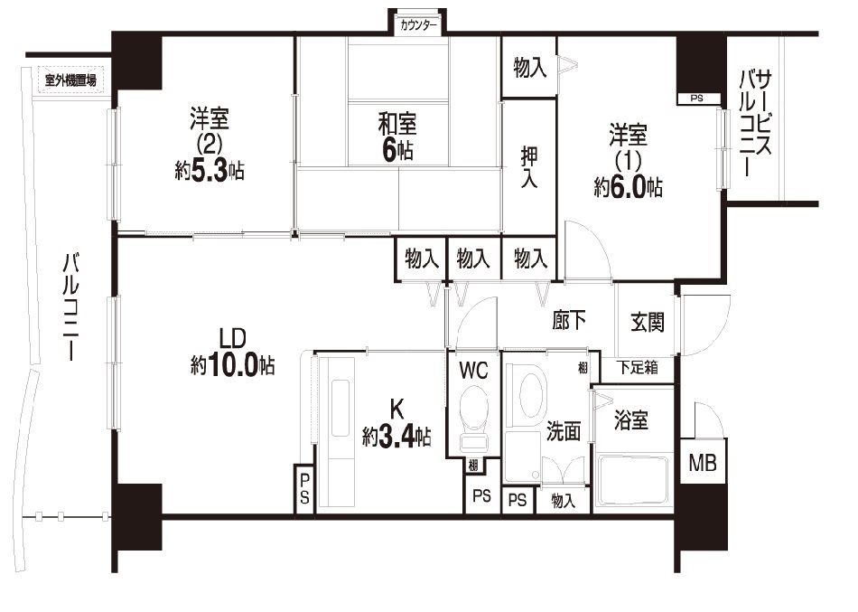 3LDK Mansion in Nakagyo-ku, Kyoto — photo 2 of 3