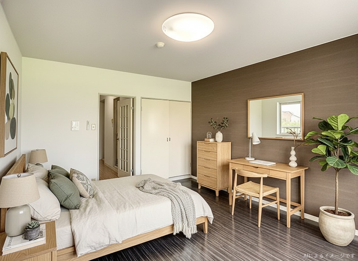 居室・リビング　AIによる画像です。家具は付きません。