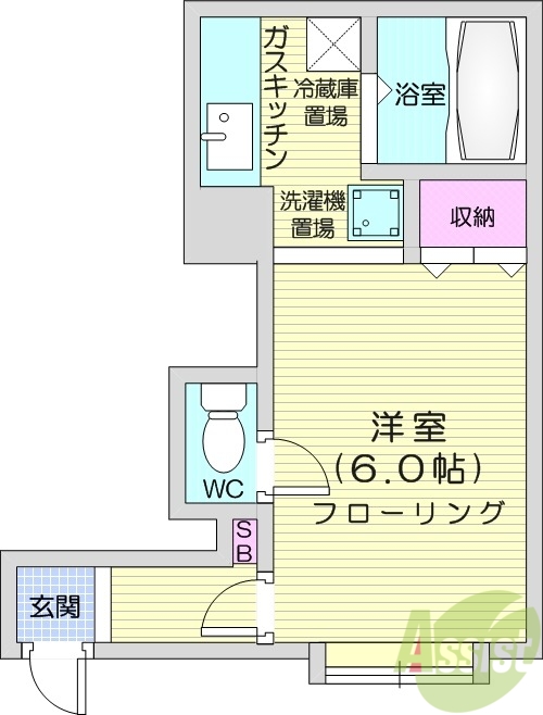 コート山鼻の間取り