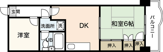 広島市中区本川町のマンションの間取り