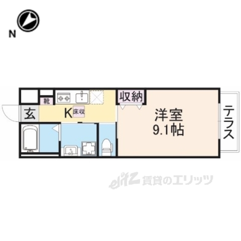 彦根市川瀬馬場町のアパートの間取り