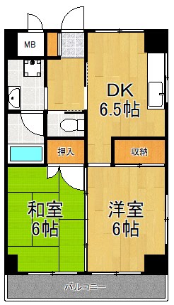 横浜市鶴見区市場富士見町のマンションの間取り