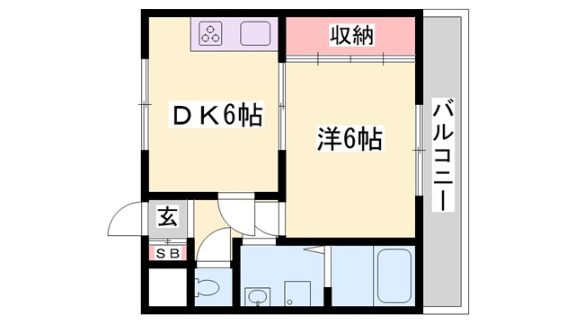 高砂市阿弥陀町阿弥陀のアパートの間取り