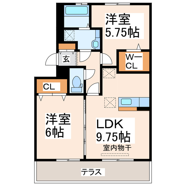 熊本県熊本市東区保田窪３（アパート）の賃貸物件の間取り