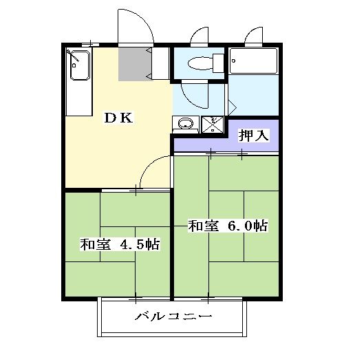 入間市宮前町のアパートの間取り