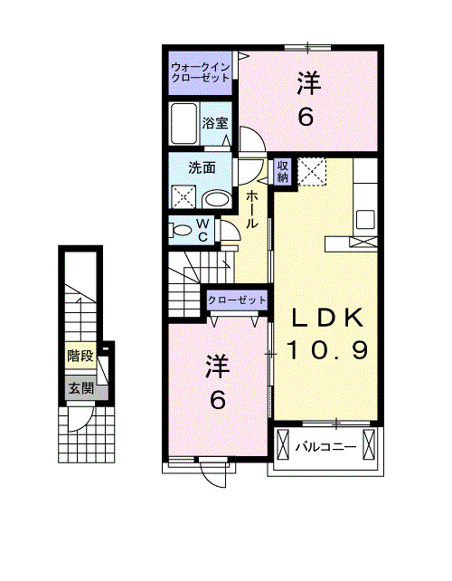 球磨郡錦町大字西のアパートの間取り