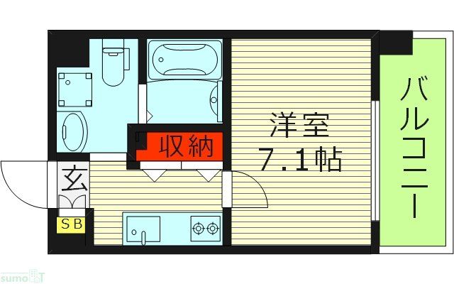 大阪市東成区大今里西のマンションの間取り