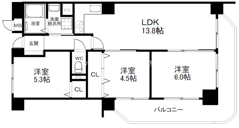 クリアクレセント住之江の間取り