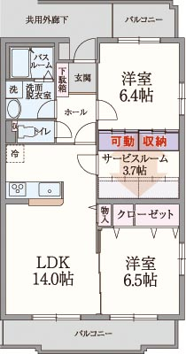 シャンポワールの間取り