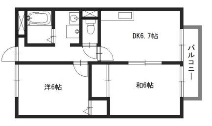 姫路市書写のアパートの間取り