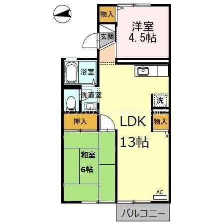 【クオーレ中屋敷２の間取り】