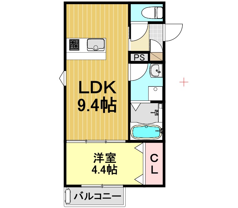 津島市西柳原町のアパートの間取り