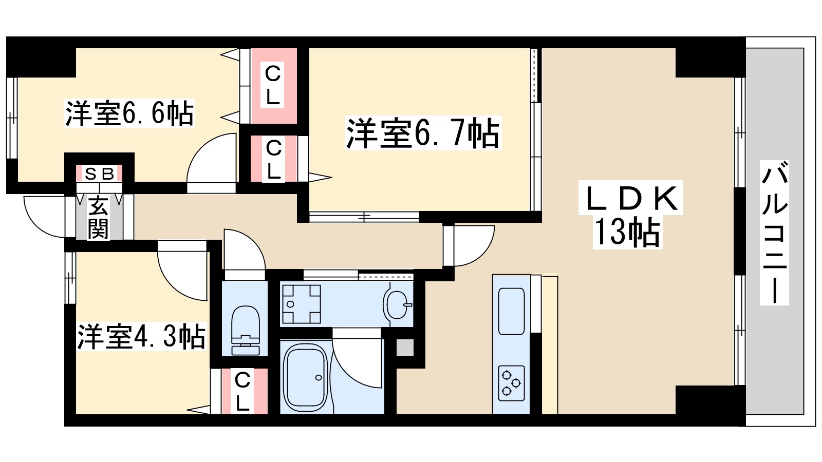 インプルーブ緑地公園の間取り